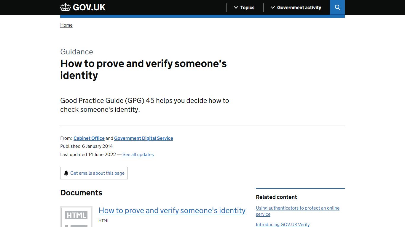 How to prove and verify someone's identity - GOV.UK